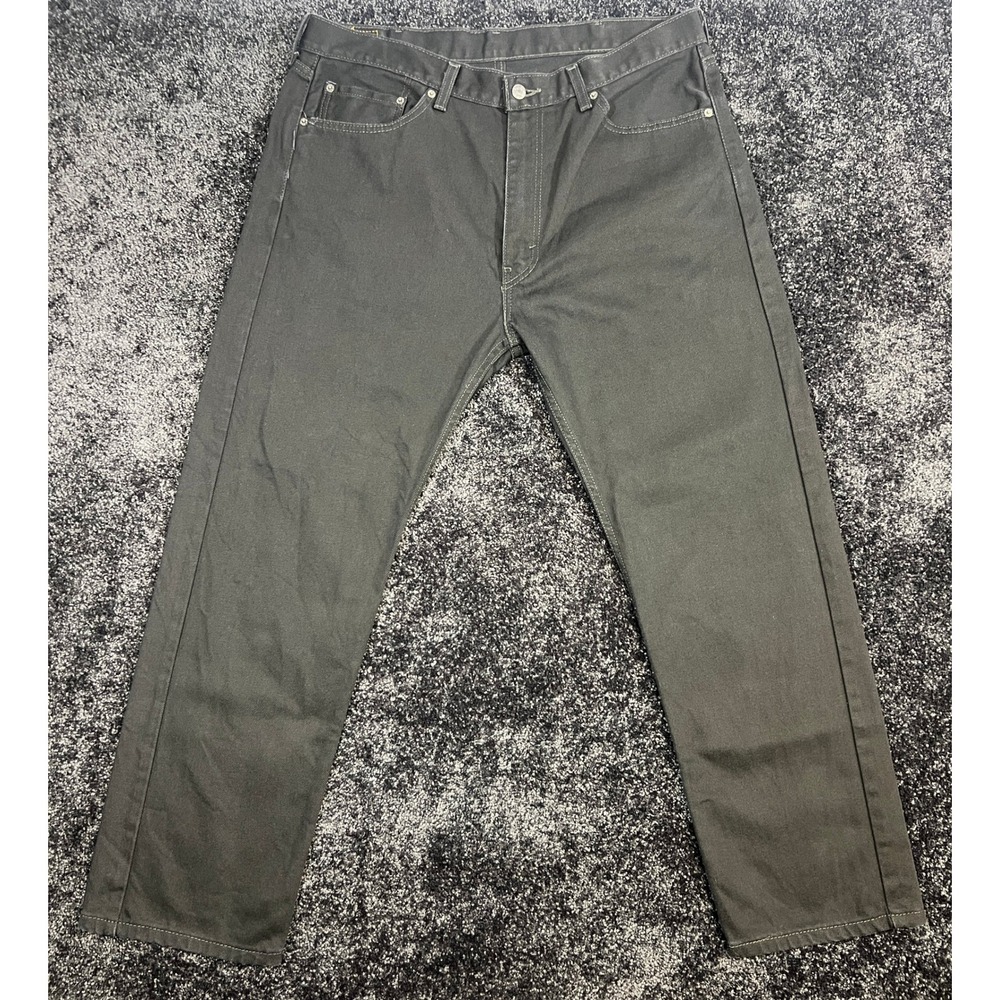 Levi's 505 Regular Fit Jeans Mens W38 L29 Gray Denim Pants MINT